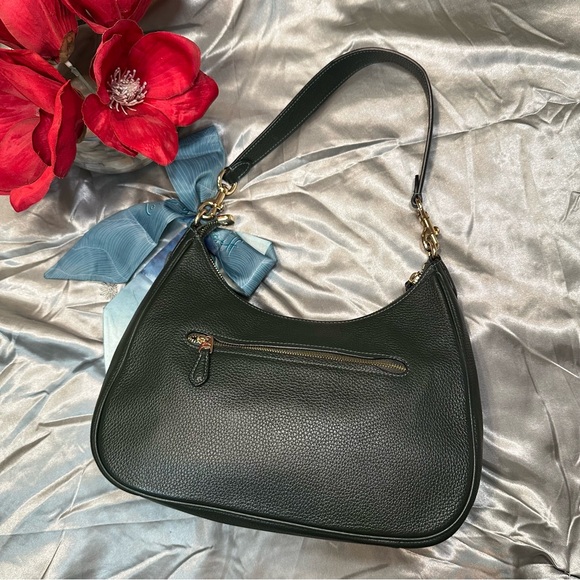SOLD🌹Coach Teri Hobo • LIMITED EDITION Pebbled Leather WINTER GREEN Shoulder Bag - Picture 6 of 15